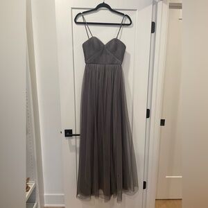 Wtoo Watters Bobbinet Pewter Bridesmaid Dress Sz 0